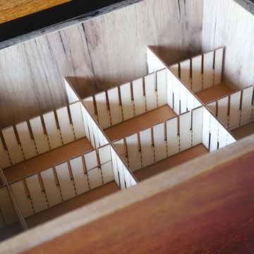 ORGANIZER Z DREWNA DO SZUFLAD 43x10CM SEPARATOR x2