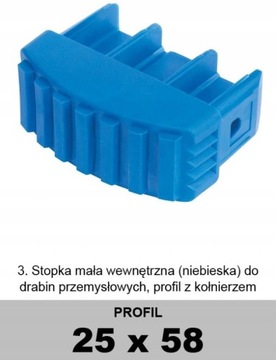 Stopka wewnętrzna niebieska drabiny Drabex 25 x 58 1szt.