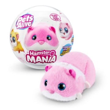 Хом'як Інтерактивний у Кулі Zuru Pets Alive Хом'як Mania Рожевий, Звуки