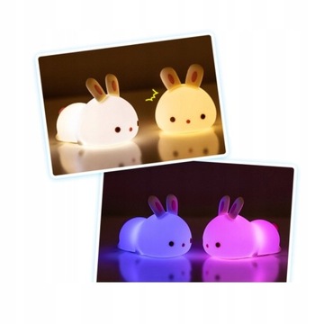 Силиконовый ночник с изображением кролика, детский светодиодный пульт дистанционного управления