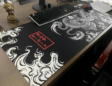 Большой коврик для мыши XXL, игровой коврик Dragon, противоскользящий на столе