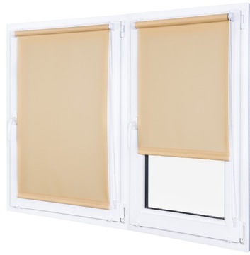 ROLETA ZACIEMNIAJĄCA 42X150 CM GŁADKA WEWNĘTRZNA Z PROWADNICAMI NA WYMIAR