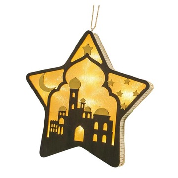 Деревянные светильники Eid AL Adha, декоративный ночник, подвесной светильник, стиль C