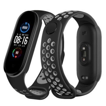 НАБОР ИЗ 5 РЕМЕШКОВ ДЛЯ XIAOMI MI BAND 5, 6, 7, РЕМЕНЬ С ОТВЕРСТИЯМИ