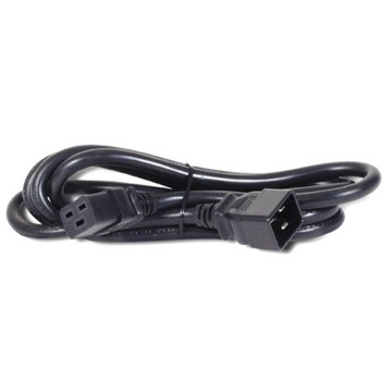 Kabel zasilający C19/C20 16A/250V czarny 3m