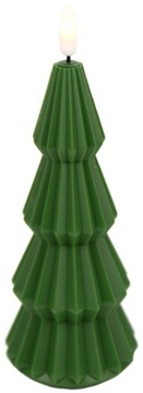 ŚWIECA LED CHOINKA ZIELONA światło białe ciepłe lekko migające 20cm