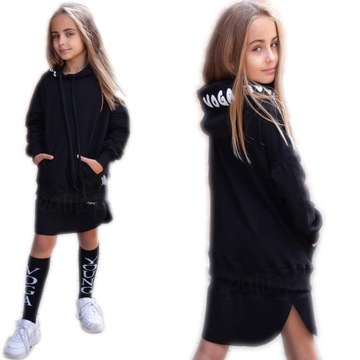 VOGA Italia BLUZA + TUNIKA 2w1 czarna 110 116