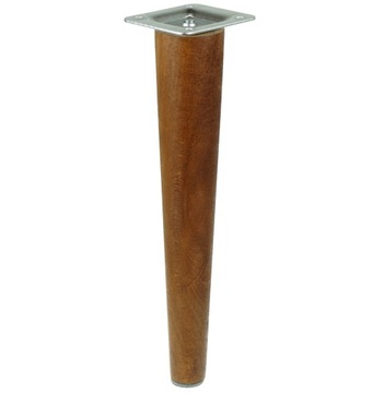 1x Noga do mebli, stolika drewniana buk, orzech prosta, zestaw 45 cm