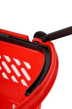 10X Корзина для покупок с подъемной ручкой 35л RED