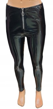 LEGGINSY WINYLOWE GETRY WINYL SPODNIE RURKI LATEKS