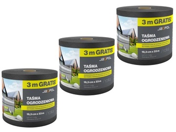 3X Taśma ogrodzeniowa szeroka 30M + 3M GRATIS