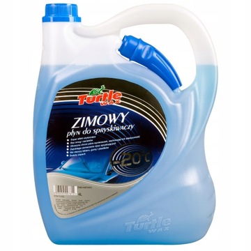 PŁYN ZIMOWY DO SPRYSKIWACZY 4L-20C TURTLE WAX Z LEJKIEM, Zapobiega zamarza