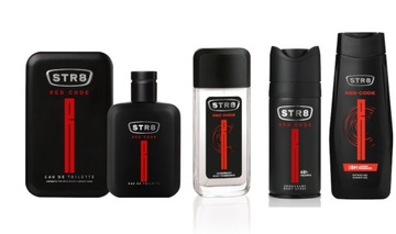 STR8 RED CODE ZESTAW 4cz EDT100ml + DNS85ml + SPRAY150ml + ŻEL400ml