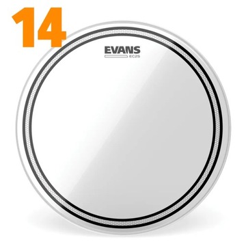 Evans EC2S Clear 14 (TT14EC2S) Naciąg membrana do perkusji do toma