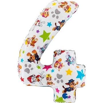 Balon foliowy cyfra 4 Psi Patrol 26cali 75cm