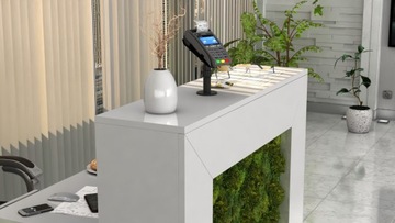 Рецепционная стойка R185 ресепшн 100см мох хроботек