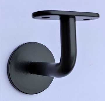 ОПОРА ПОРУЧНЯ - ручка из нержавеющей стали - ЧЕРНЫЙ МАТОВЫЙ.