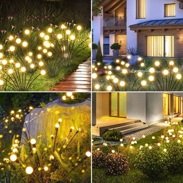 4x солнечные светлячки, садовые лампы 10LED