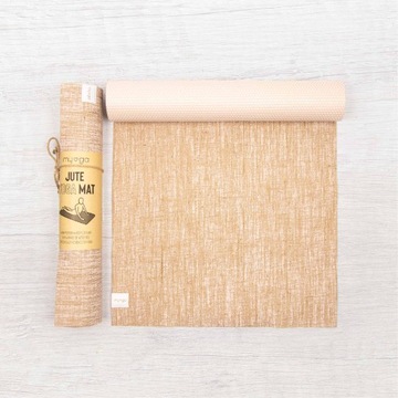 Mata do jogi myga - Jute 5mm - beżowy