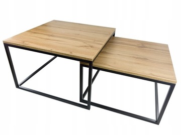 stolik ława loft podwójny 2w1 DĄB WOTAN 50 60