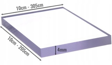 ПОЛИКАРБОНАТНОЕ СТЕКЛО - 4 мм - Изготовлено по индивидуальному заказу
