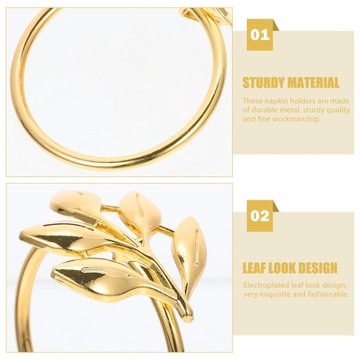 ЗОЛОТЫЕ УКРАШЕНИЯ СТОЛИКА ЛИСТЬЯ ПОДНОСКИ ДЛЯ САЛФЕТОК СТОЛОВАЯ