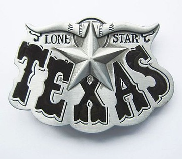 Texas czarny gwiazda western klamra do paska