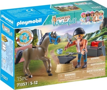 PLAYMOBIL RANCZO WATERFALL KOWAL BEN I KOŃ ACHILLES 71357