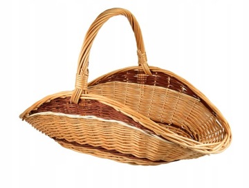 Wiklinowy KOSZ NA DREWNO koszyk do kominka 61CM