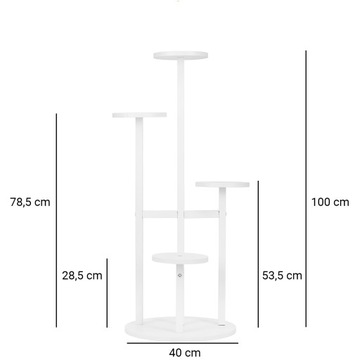 Подставка для цветов, металлическая подставка для цветов, 6 горшков FINO
