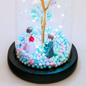 3 цветка розы Красочная роза в стекле