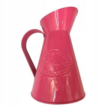 Металлический кувшин в стиле шебби-шик в стиле ретро, ​​ваза с цветами