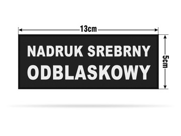 RZEP ODBLASKOWY Z NADRUKIEM RATOWNIK 13x5cm CZARNA