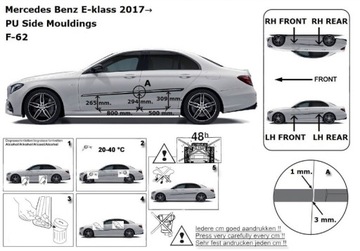 LIŠTA BOČNÍ DVEŘE BOK MERCEDES W213 TŘÍDA E 17+