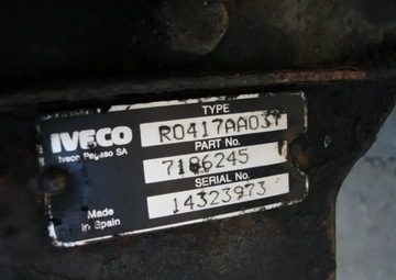 IVECO DAILY 2.3HPI NÁPRAVA ZADNÍ BLÍŽENEC 7186245 R0417AA037