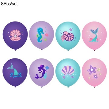 Juego de Globos de látex de sirena para niños y niñas, confeti de helio de