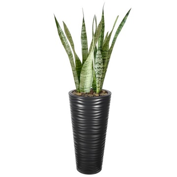 ЦВЕТОЧНЫЙ ГОРШОК СО ВСТАВКОЙ SAHARA SLIM FLOWER POT 35 высота 69см диаметр 35см АНТРАЦИТ