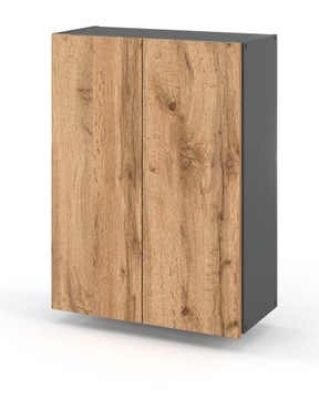 ПОДВЕСНОЙ ШКАФ ДЛЯ ВАННОЙ 60 СМ СЕРЫЙ ДУБ ВОТАН МЕБЕЛЬ ДЛЯ ВАННОЙ КОМНАТЫ