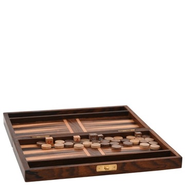 BACKGAMMON GRA DREWNIANE PUDEŁKO OZDOBNE 2X25X12CM