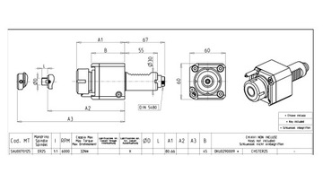 Державка с осевым приводом VDI30 ER25, SAU0070125