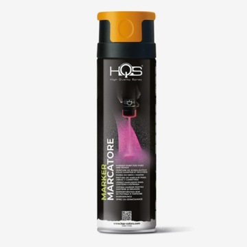 HQS SPRAY LAKIER FARBA MARKER Z ZAWOREM 360 STOPNI 500ML POMARAŃCZOWY