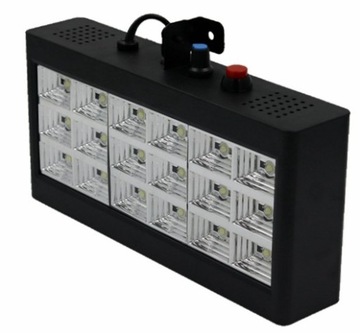 ЦВЕТНОЙ СТРОБЕСКОП 3 ЦВЕТА ДИСКОТЕЧНЫЙ ОТРАЖАТЕЛЬ 18 светодиодов RGB ЗВУКОВОЙ ДАТЧИК