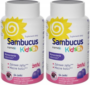 Sambucus Kids D3 Żelki 64 Sztuki
