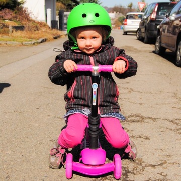 Kask na rolki, deskorolkę, WORKER Neonik Różowy M