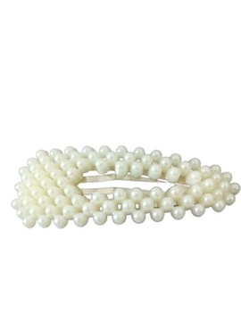 Spinka zapinka z perełkami elegancka 8 cm perły