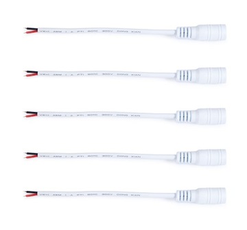 KOMPLET ZŁĄCZKA CN-23B: GNIAZDO 2.1/5.5 15CM 5 Szt