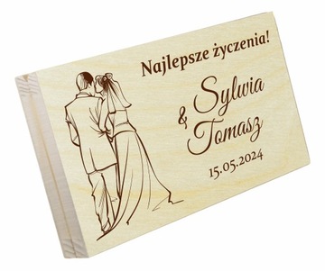 Копилка СВАДЕБНЫЙ ПОДАРОК ​​Свадебная гравировка ПОЖЕЛАНИЯ плюс БЕСПЛАТНО