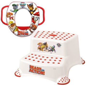 MIĘKKA NAKŁADKA SEDESOWA WC z uchwytami + PODEST DWUSTOPNIOWY PSI PATROL