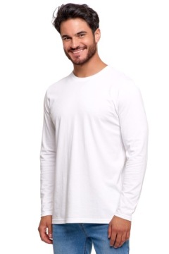 БЕЛАЯ МУЖСКАЯ ФУТБОЛКА С ДЛИННЫМ РУКАВОМ MORAJ - M