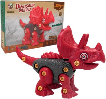 DIY DINOZAUR konstrukcyjny DO SKRĘCANIA PUZZLE